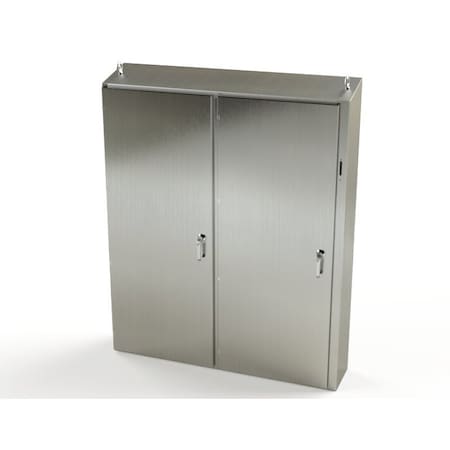 Saginaw Control & Engineering 3 Point Latch with Coinproof/Padlock Handle Electrical Enclosures, 72 in H, 12 in D, 61 in W SCE-72XEL6112SSST